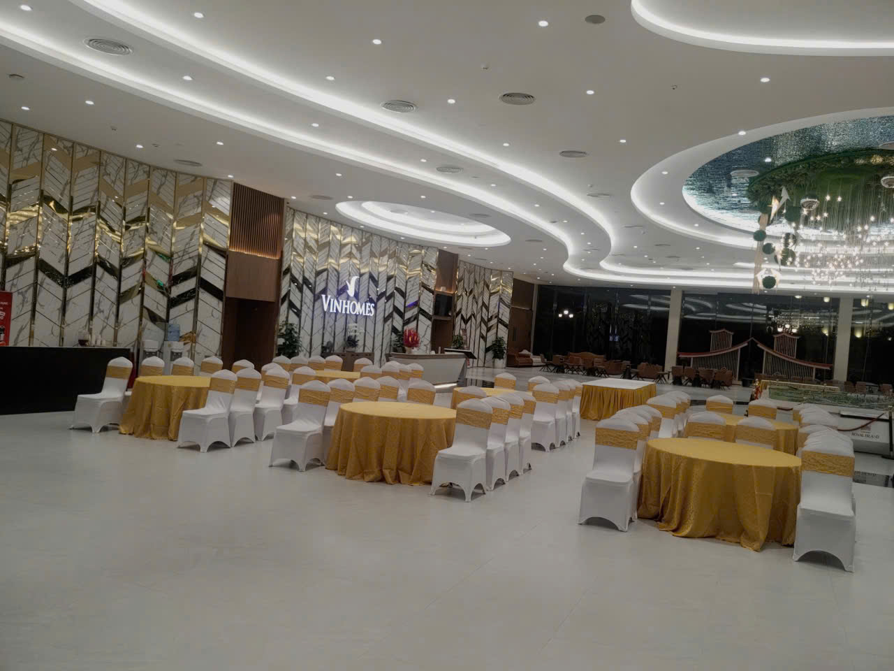 Không gian tiệc cưới thực tế do Lợi Giang Event tổ chức