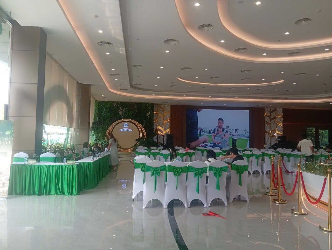 Sân khấu backdrop sự kiện do Lợi Giang Event thiết kế